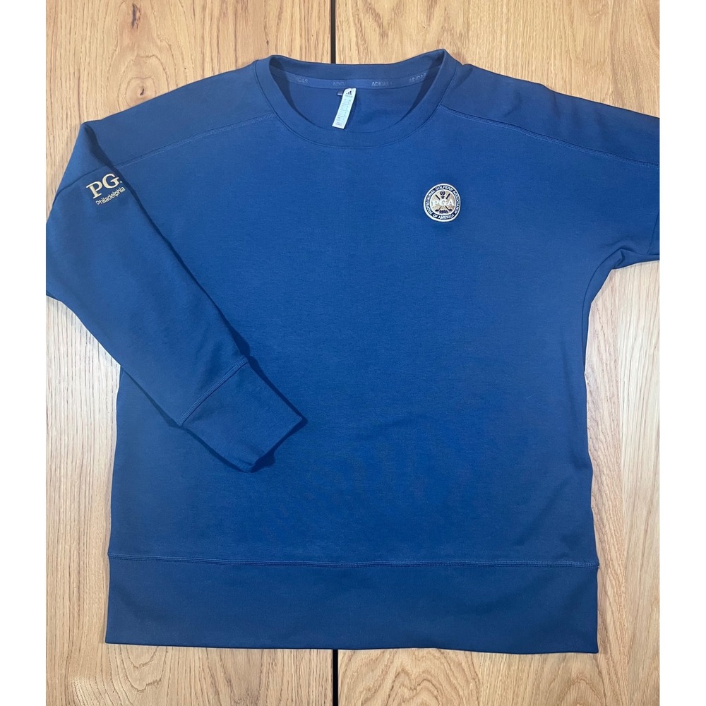 Adidas PGA Philadelphia Section Sweatshirt Womens XL Blue Athletic Gorpcore